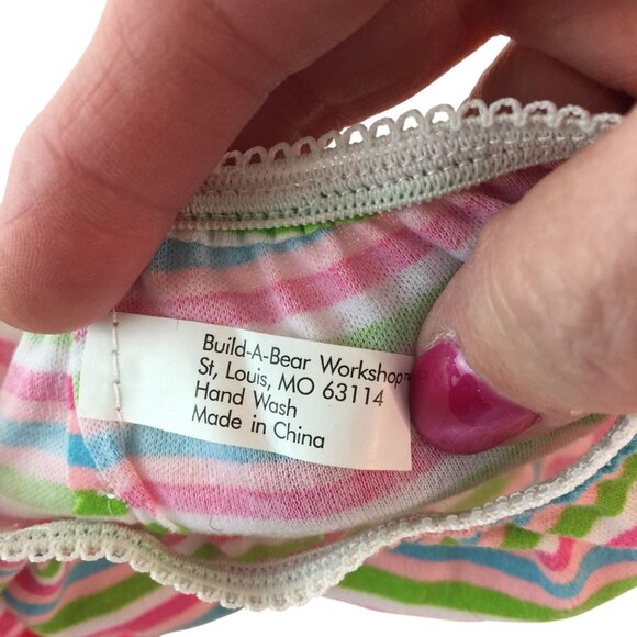 Build A Bear Clothes Pink Underwear Panties Stripes Hearts Lot of 3 Under Pants - Picture 8 of 8